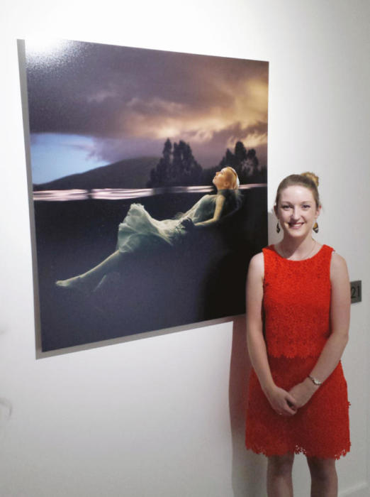 Julia Nance at the 2 Girls Building Launch with Fine Art Portrait