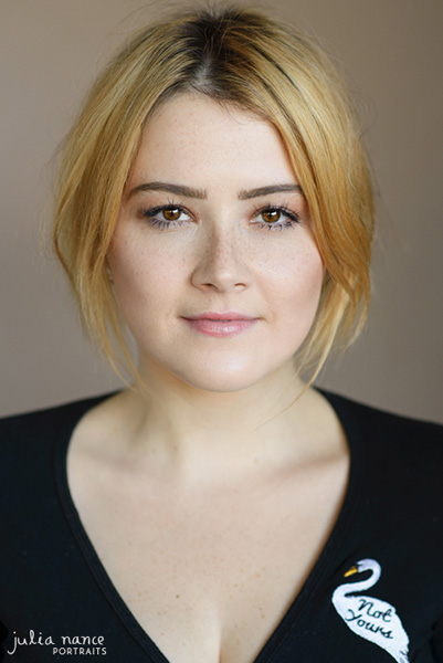 Natural light Melbourne Actors Headshot of girl with blonde hair