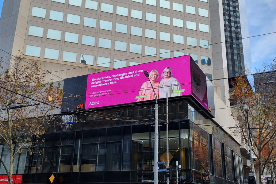 Image showing billboard on a building in Bourke St Melbourne