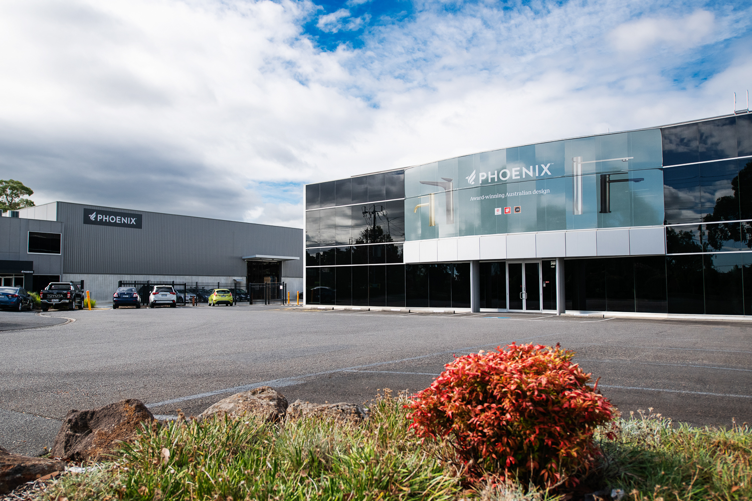 Exterior business photography of Melbourne factory and showroom.